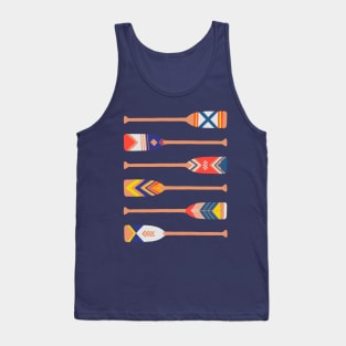 Canoe Paddles - Navy Tank Top